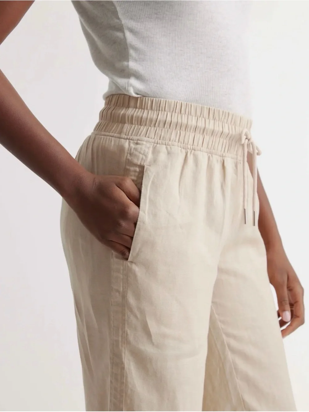 100% European Linen Wide Leg Pants - XL - Picture 5 of 12